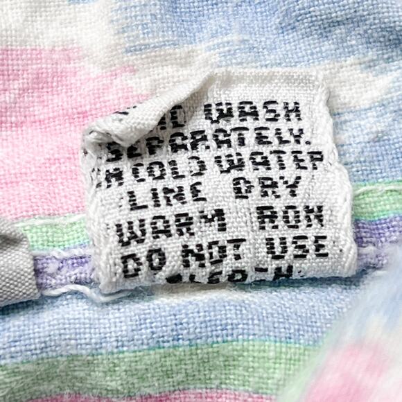 Sudden Impact Vintage Southwestern Print Button Up Shirt Pastel Womens Large 80s - Picture 7 of 11